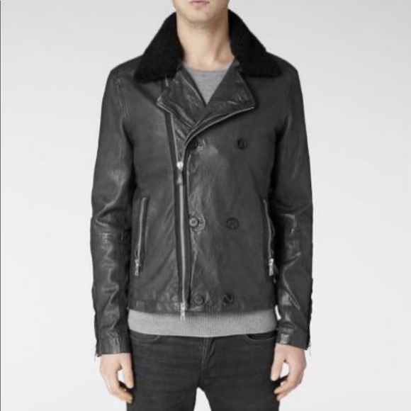 All Saints Other - All Saints | Brown Leather Waterman Peacoat